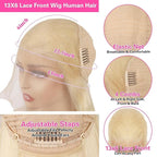 613 13x6 Lace Front Wig 30 Inch Straight 200 Density 613 Wig HD Transparent Lace 613 Wig Blonde Lace Front Wigs Human Hair for Women