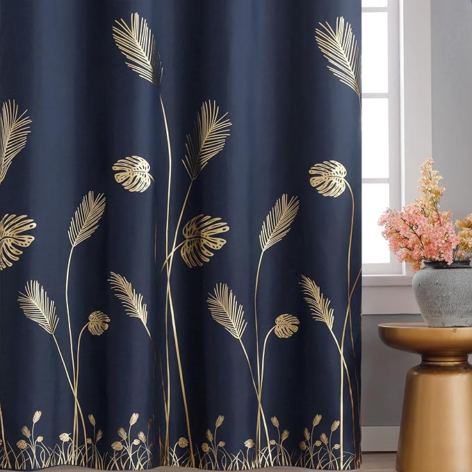 Navy Blue Blackout Curtain for Bedroom 100W x 108L Inch Length Thermal - Image 3