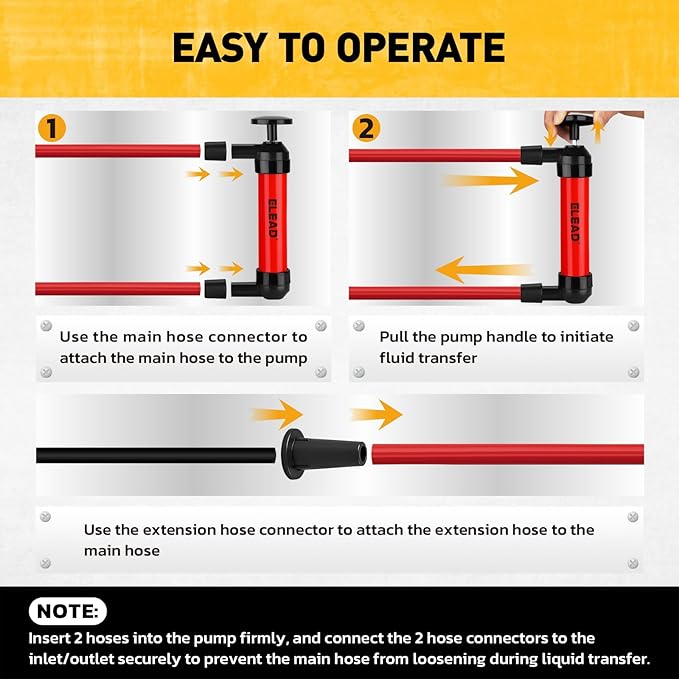 Fluid Transfer Siphon Pump for Gasoline, Fuel Oil Siphon Pumps, Balloon Adapter - Image 4