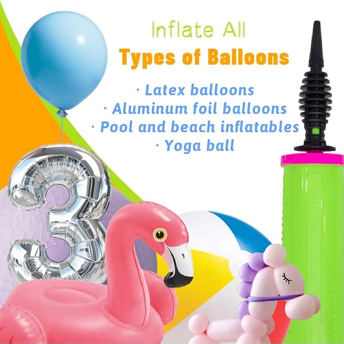 Balloon Pump Handheld Two-Way Dual Action, Double-Way Air Intake Portable - Image 5