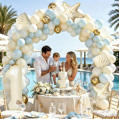 5 Pcs Starfish Seashell Balloons Set Under the Sea Party Decorations | 40 Inch - Image 5