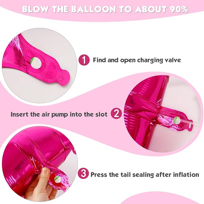 40 Inch Hot Pink Number 6 Balloon, 6th Birthday Party Decorations | 40 Inch Hot - Image 6