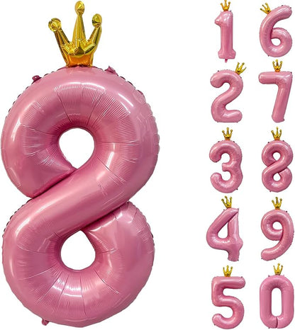 40 inch Pink Number 8 Balloon by Yeodong