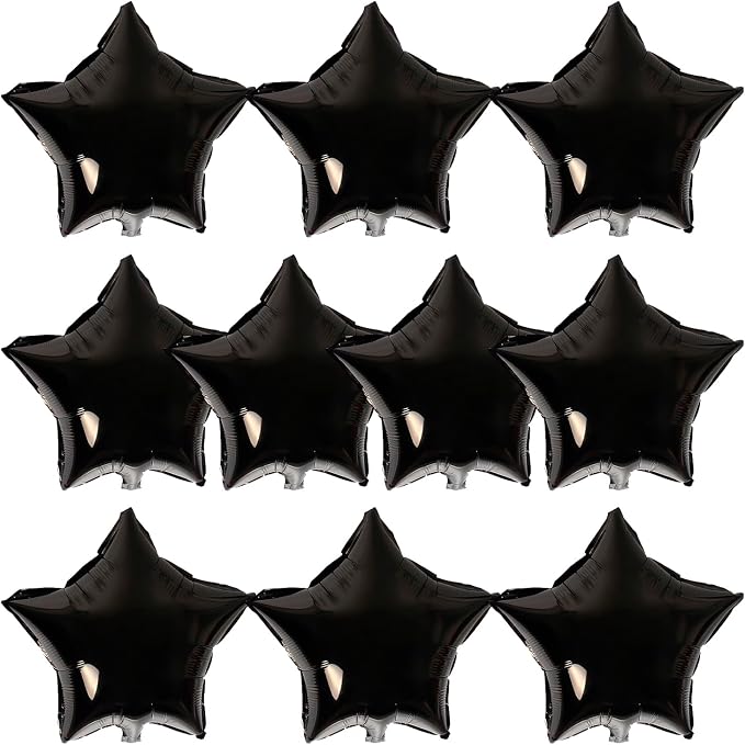 MEETINGU Black Star Balloons, Foil Mylar Balloons by MEETINGU