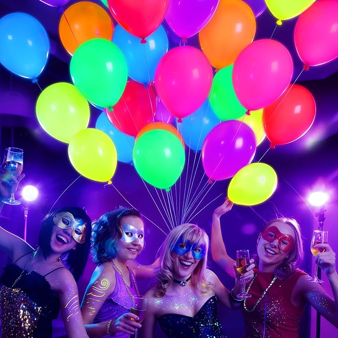 Mega-L UV Neon Balloons, Graduation, Back to School, Neon Birthday Party - Image 7