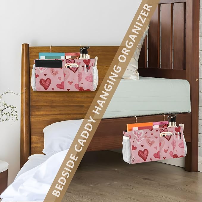 Bedside Caddy Hanging Bunk Bed Caddy Bed Organizer Hanging Pocket - Image 7