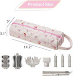 Quilted Hair Tools Travel Bag，Hair Styling Accessories Storage Case for Shark FlexStyle, Dyson Airwrap Hair Dryer, Curling Iron, Revlon Hair Tools，Portable and foldable(04Cherry)