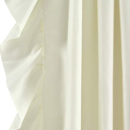 Lush Decor Reyna Ruffle Window Curtain Panel Set, Ivory - Image 5