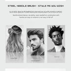 3 Pack Plastic & Metal Hair Pick Comb Set for Curly & Afro Hair – Detangling & Styling for Men & Women – Includes 2 Plastic Picks and 1 Stainless Steel Metal Pick