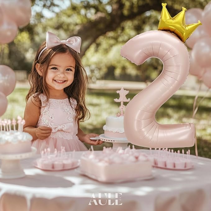 AULE 40 Inch Big Pink 2 Balloon Number - Image 5