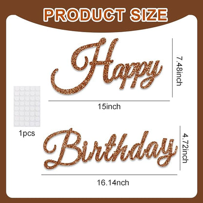 TONIFUL Happy Birthday Sign for Backdrop - Image 3