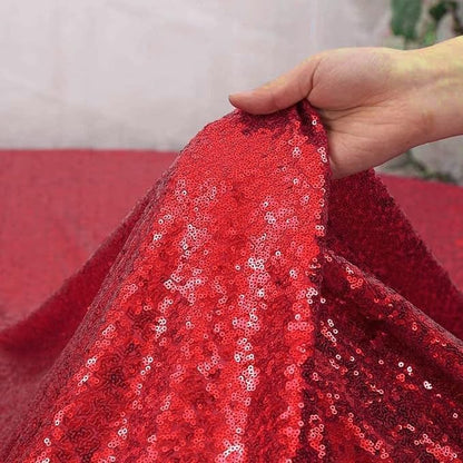 Red Sequin Backdrop Curtains 10FTx10FT 1 Panel | Shimmer Wall Backdrop - Image 4