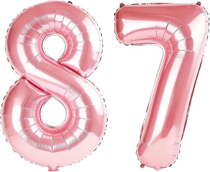 40 Inch Number 87 Balloons for 87th Birthday Party Decorations, 0-100 Jewelry by FOBELEC