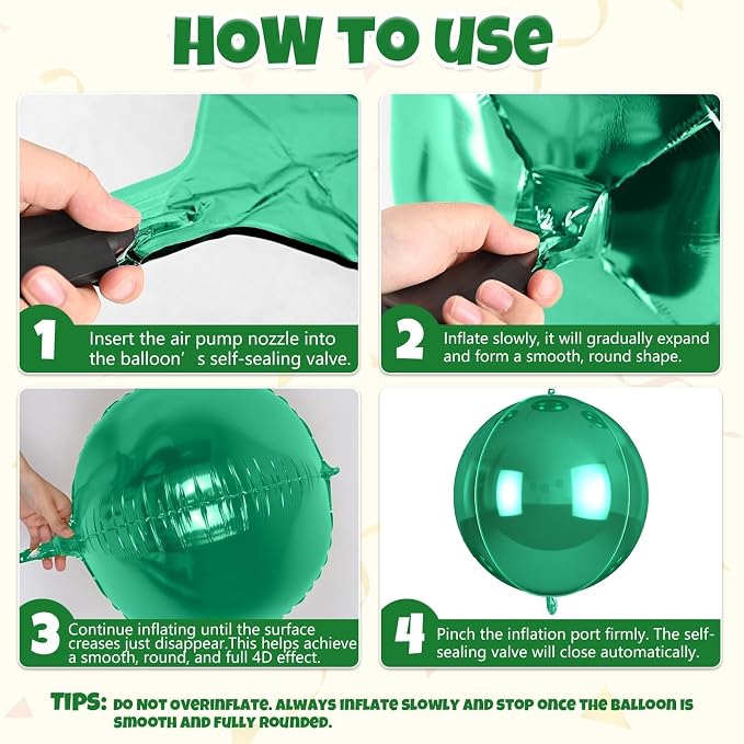 Biapian 12Pcs Emerald Green Round Balloons Foil, Large Metallic Green Balloons - Image 6