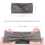 DRESHOW Headbands for Women Girls Vintage Headband Knotted Headwraps Criss Cross Hair Bands Accessories