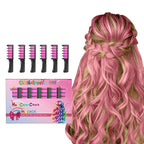 MSDADA New Hair Chalk Comb Temporary Hair Color Dye for Girls Kids with Light Color Hair, Washable Hair Chalk for Girls Age 4 5 6 7 8 9 10 Birthday Cosplay DIY, Easter Stocking Suffer (Pink)
