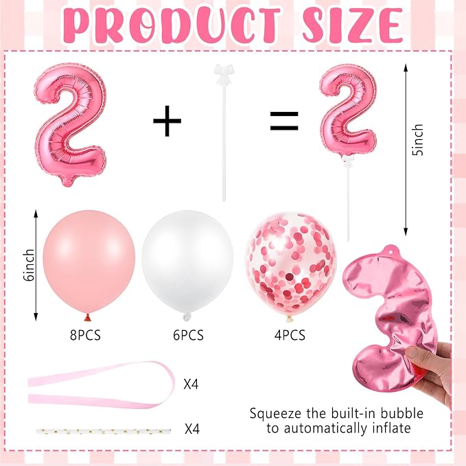 Gejoy 36 Pack 5 Inch Mini Number Balloon Foil Cake Topper Number Avoid Violent - Image 2