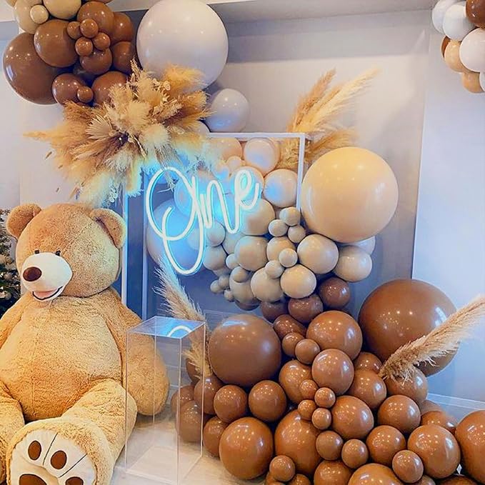 135pcs Brown Balloon Arch Kit Different Sizes of 18 12 10 5 Inch Dark Brown - Image 6