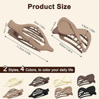 8PCS French Flat Hair Clips for Women Duckbill Hair Clips for Thick& Thin Hair Fashion Matte Claw Clips 2 Styles