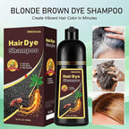 Fvquhvo Instant Hair Color Shampoo, Blonde Brown for Women Men, Long Lasting Brown Hair Dye Colors in Minutes, Easy to Use