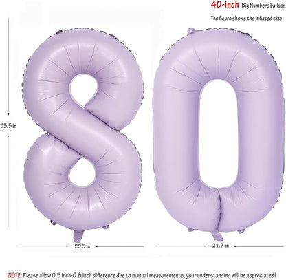 40 In Matte Purple Number Balloons Helium Foil Mylar Balloon Digital 8 | Perfect - Image 2