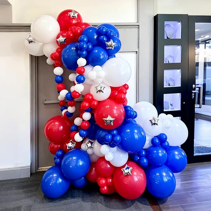 Red White and Blue Balloon Arch Kit - Image 4