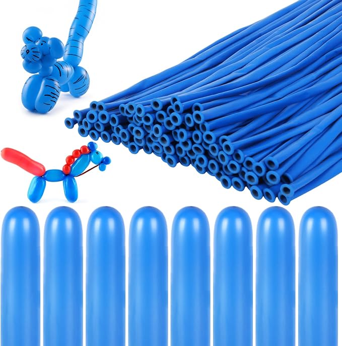 RUBFAC 100pcs Blue 260 Balloons, by RUBFAC