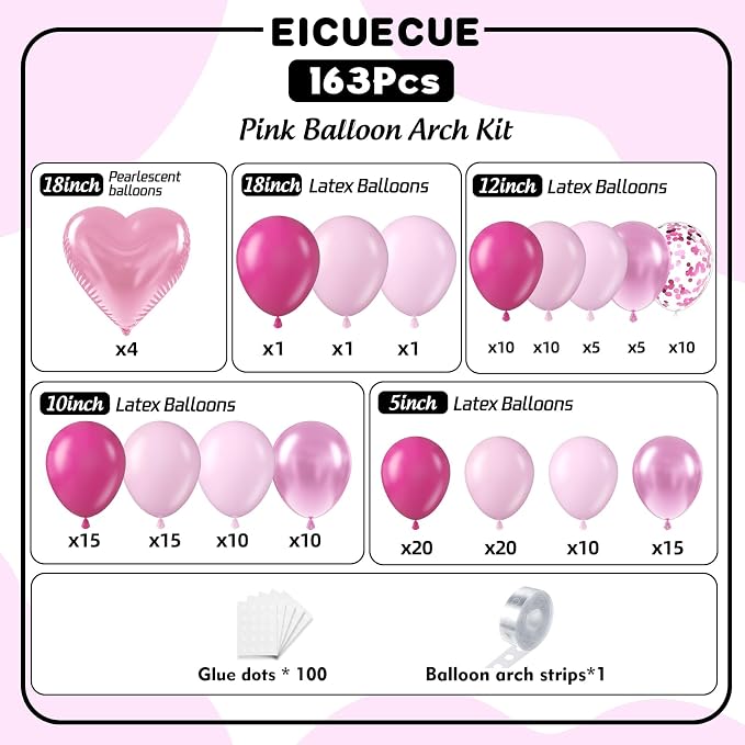 Pink Balloons Garland Arch Kit - Image 2