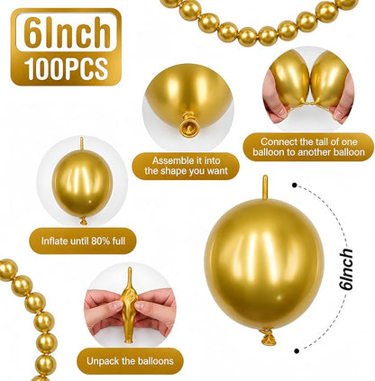Gold Linking Balloons - Image 2