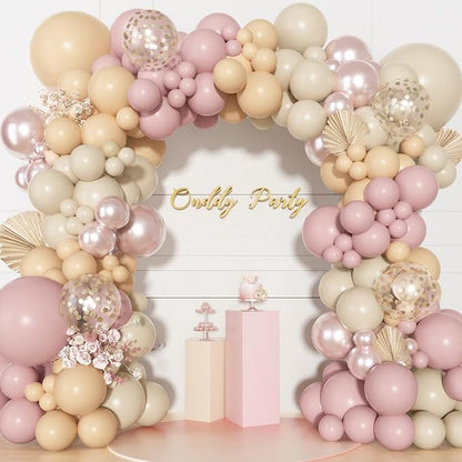 Ouddy Party Boho Dusty Pink Balloons Garland Arch Kit 18 12 10 5 Inch | - Image 7