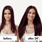 Irresistible Me Real Human Hair Extensions Clip Ins – 100% Human Hair Clip In Extensions for Length & Volume – Invisible Extension – Heat Resistant & Dyeable – Cherry Red, 14 Inches
