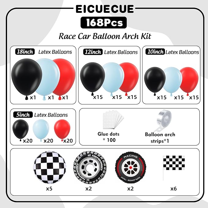 Race Car Balloon Arch Kit - Image 3