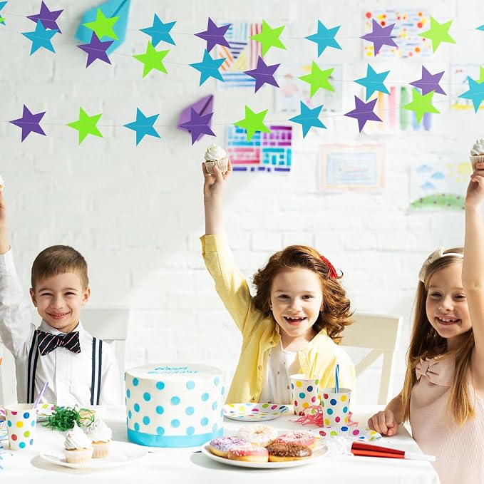 Patelai Glitter Star Garland Banner 2026 Graduation Decor 130 Feet Star Hanging - Image 4
