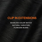 Full Shine Black Clip in Hair Extensions Real Human Hair Jet Black Hair Extensions Human Hair Clip ins Triple Weft Clip in Extensions for Women Straight Natural Hair 7 Pcs 18 Inch