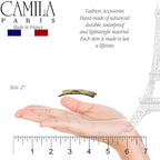 Camila Paris CP3378 French Hair Barrettes Clips for Women, Handmade, Girls Side Slide-in Barrette Clip, Hair Accessories for Women. Strong Hold No Slip Grip Fashion Durable Styling, Made in France
