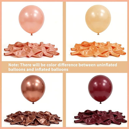 Burgundy Rose Gold Balloon Garland Arch Kit, Pearl Maroon Champagne Rose Gold - Image 3