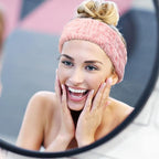 Chuangdi 3 Pieces Women's Makeup Headband - Elastic Head Wrap for Washing Face, Yoga, Sports, and Shower (Pink)