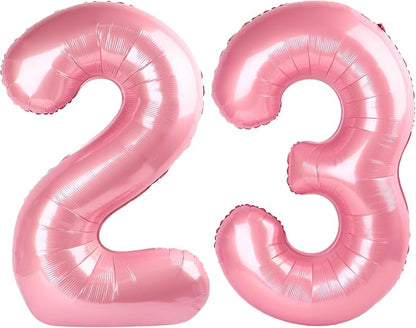23 Balloon - Pastel Pink Birthday Number Balloons, 40 Inch Decorations | Pastel by ALPHADELTAPI