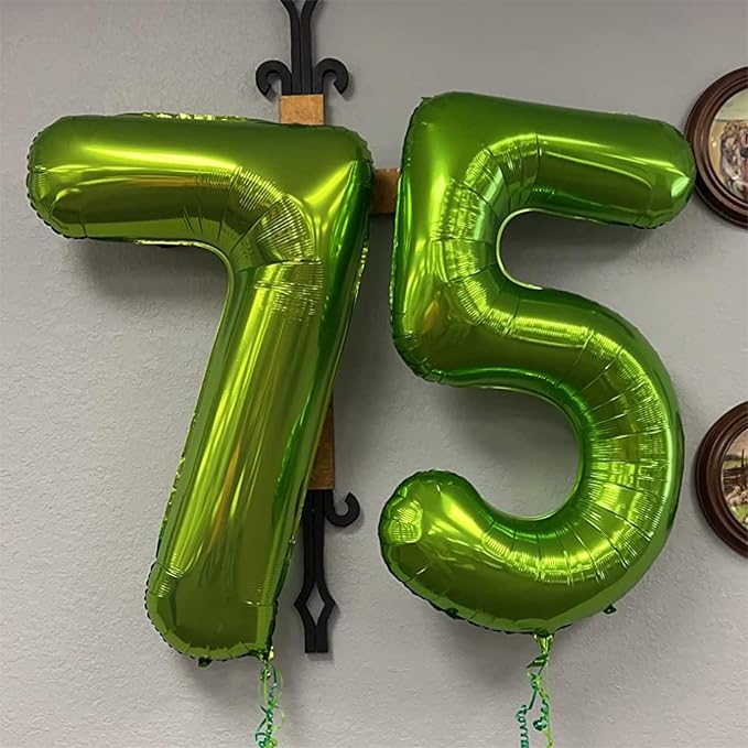 Green Number 5 Balloon for Girls Boys, 40 Inch Large Number 0-9 Foil Mylar - Image 6