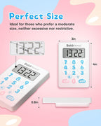 BaldrTherm Digital Kitchen Timer, Magnetic Waterproof Countdown Timer for Cooking, Shower, Workout, Classroom, Hair Color Processing, Cute.