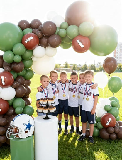 Football Balloon Garland Arch Kit, Sage Green White Latex Balloon - Image 5