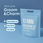 15 Min Pamper Me and Groom Me Kit (12pc): Home Spa Gift set with Korean Face Mask Essentials for Men and Women