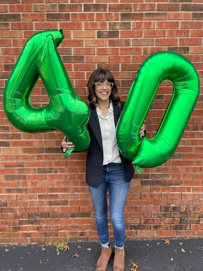 Green Number 40 Balloon 40 Inch - Image 2