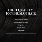 GOO GOO Clip in Hair Extensions Real Human Hair, Remy Human Hair Extensions Clip ins for Women, Natural Human Hair, 22inch 220g 9Pcs, #1 Jet Black