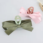 FAELBATY Women's Bow Hair Accessories - Silky Satin Clips with Knots for Thin to Thick Curly Hair, 4 Pcs