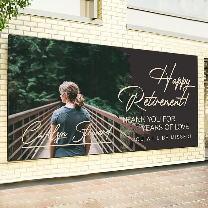 Personalized Retirement Banner, Retirement Party Decorations, Retirement Party - Image 3