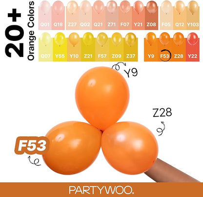 PartyWoo Burnt Orange Balloons 140pcs Different Sizes of 18 12 10 5 Inch - Image 4