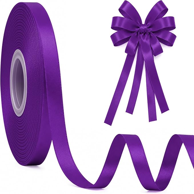 3/8In30Yards Dark Purple Thin Ribbon by Fullive