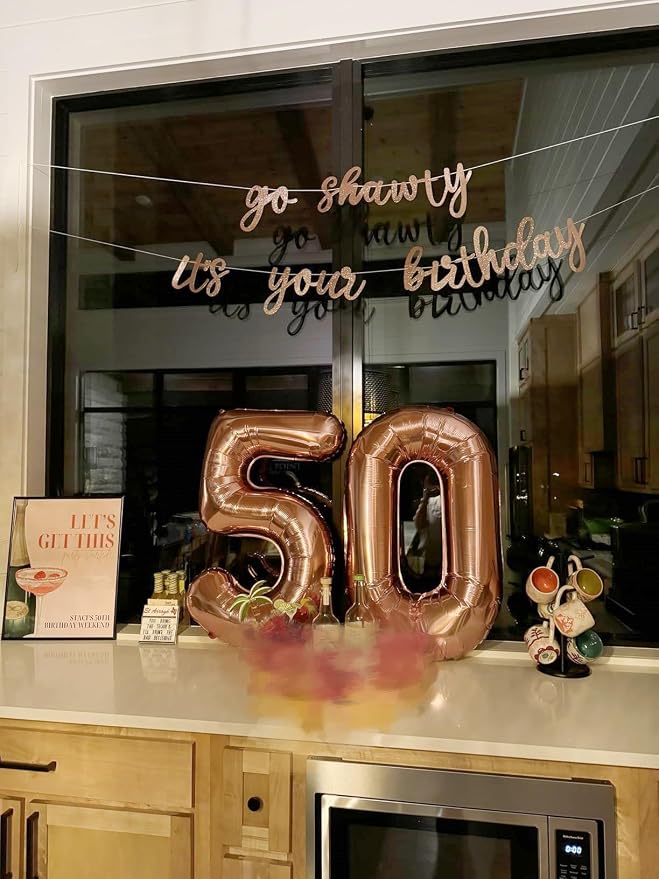 Number Balloons 50 Balloon 40 inch Rose Gold - Image 3
