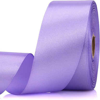 1-1/2 Inch 30 Yards Light Purple Solid Satin Ribbon by Unknown